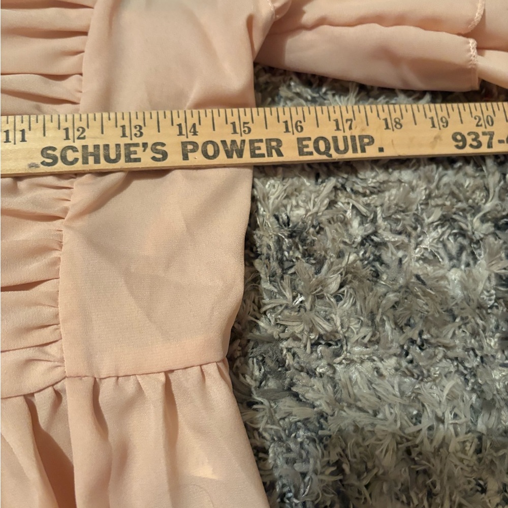 Peach Ruffled Women's Top - Picture 3 of 3